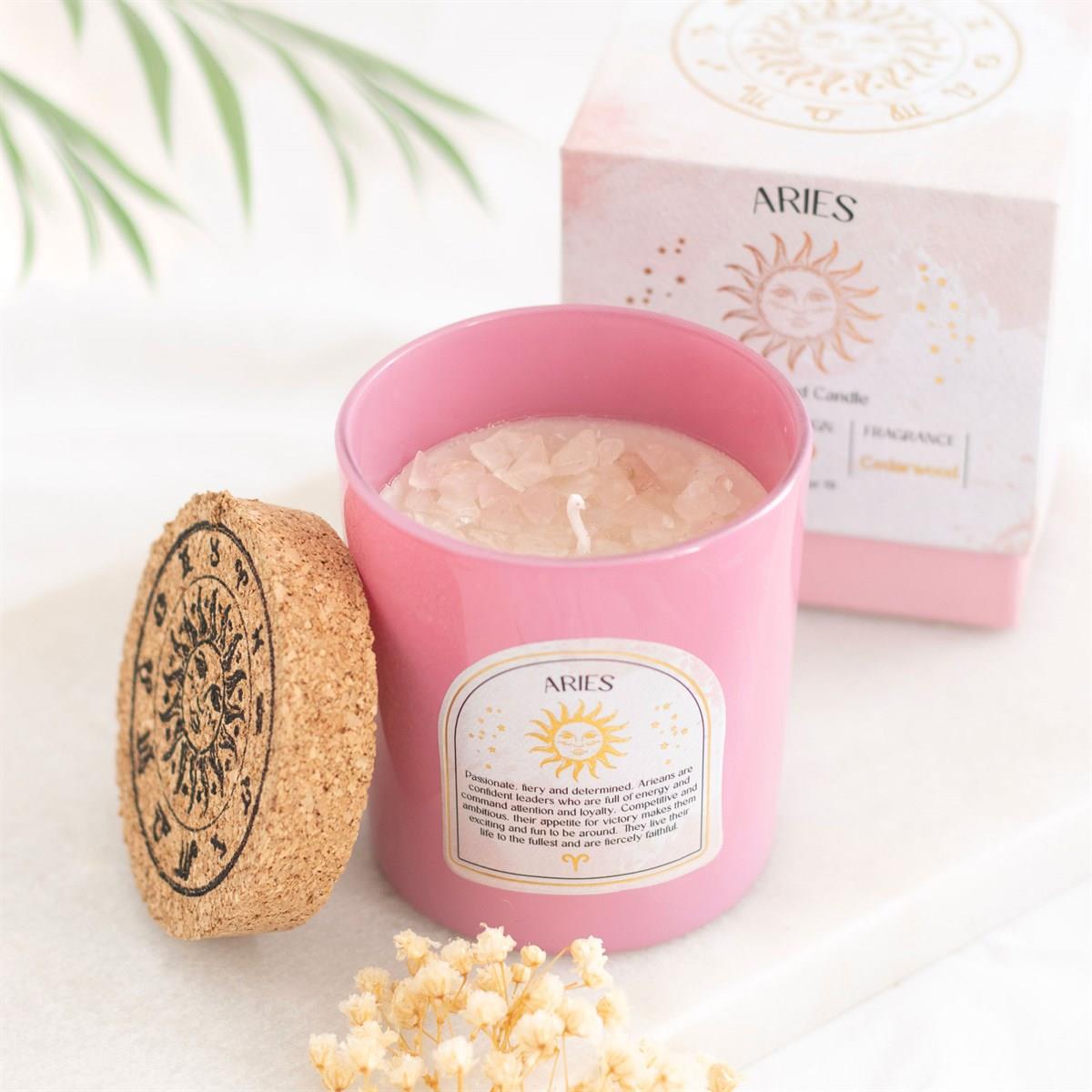 Scented Zodiac Crystal Candle