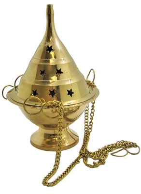 Hanging Brass Censer or Charcoal Burner - Small