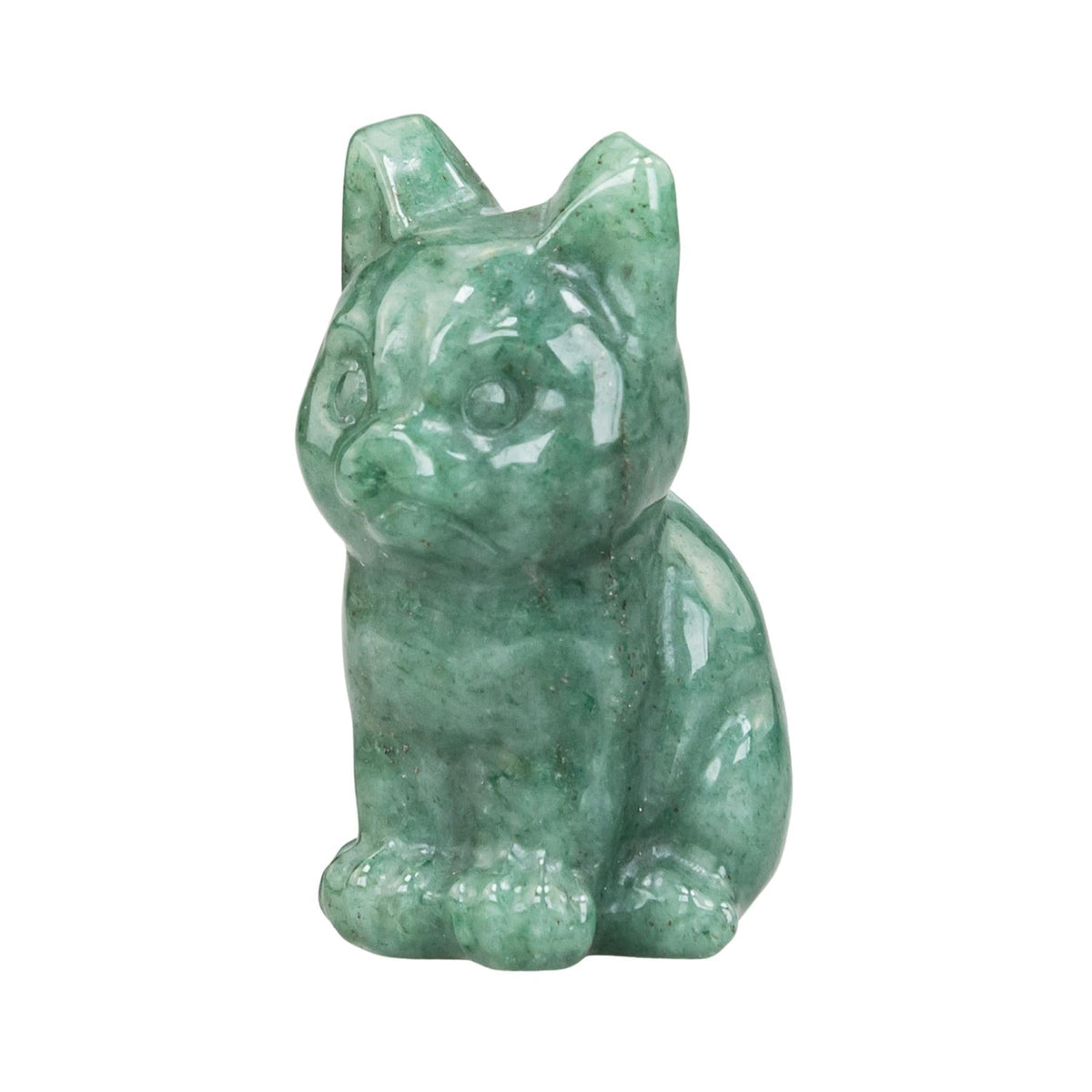 Green Aventurine Cat Statue