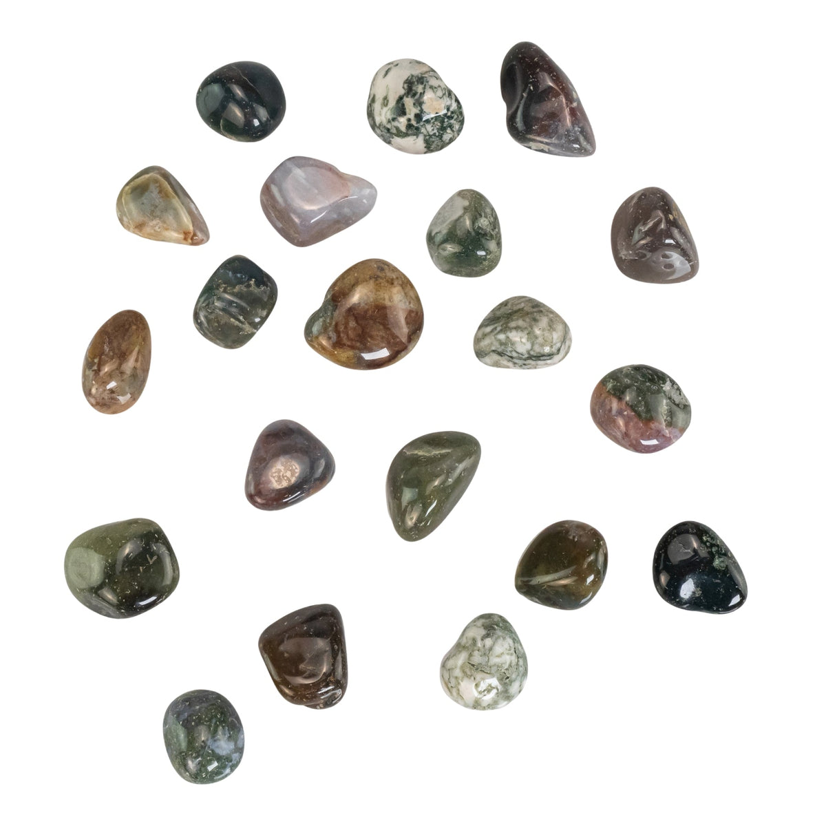 Green Moss Agate Tumbled 1lb