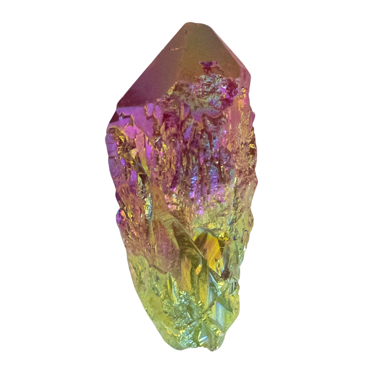Green & Red Aura Quartz Point 1lb