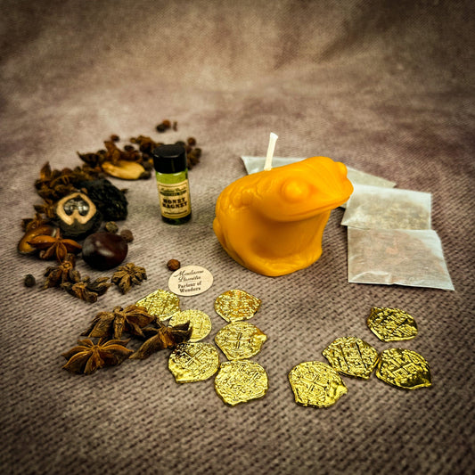 Lucky Money Frog Candle Spell Kit - Abundance & Prosperity