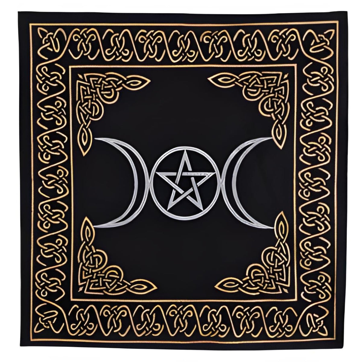 Triple Moon Pentagram Altar Cloth