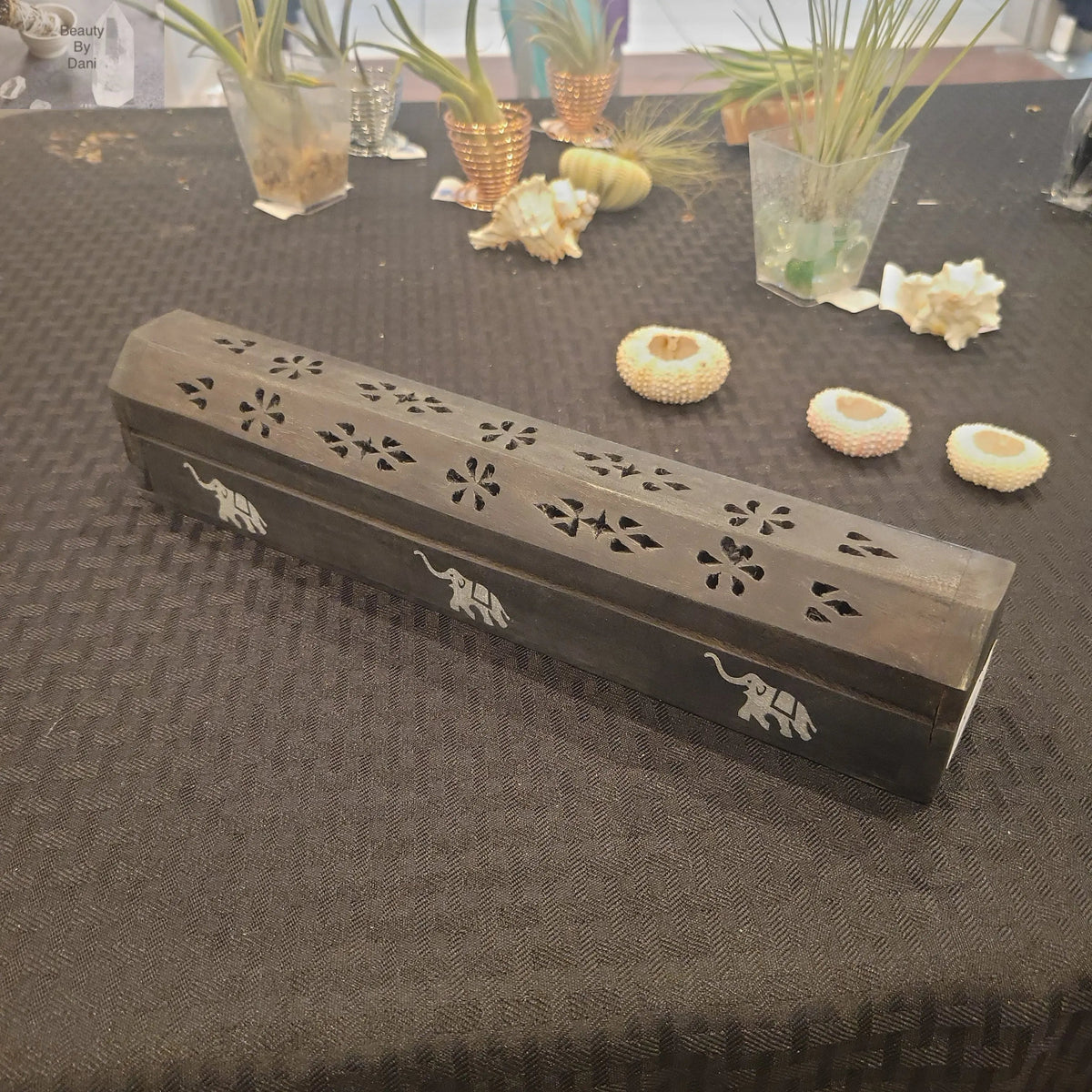 Wooden Long Incense Holder and Storage Box