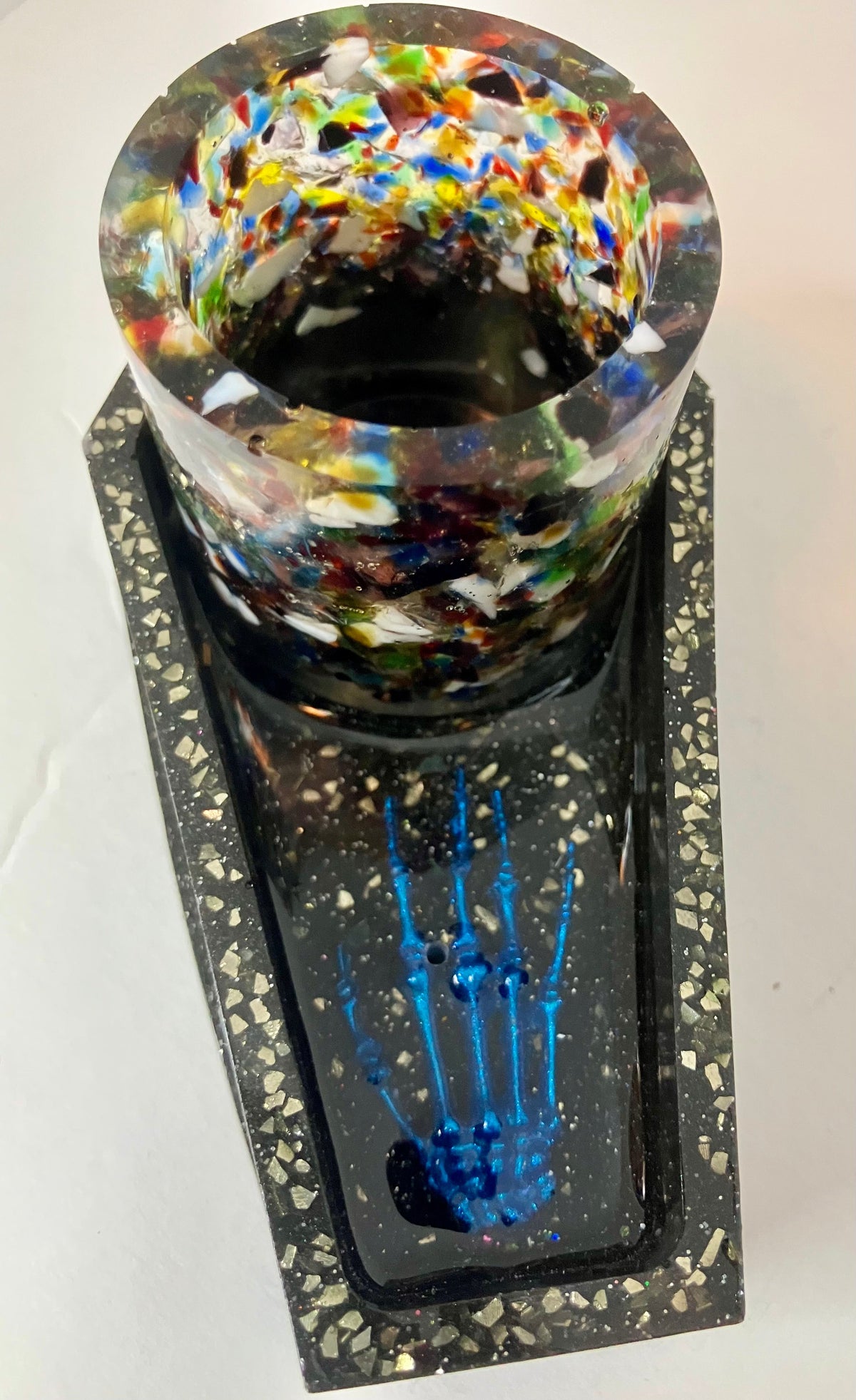Resin Coffin Votive Holder & Incense Burner