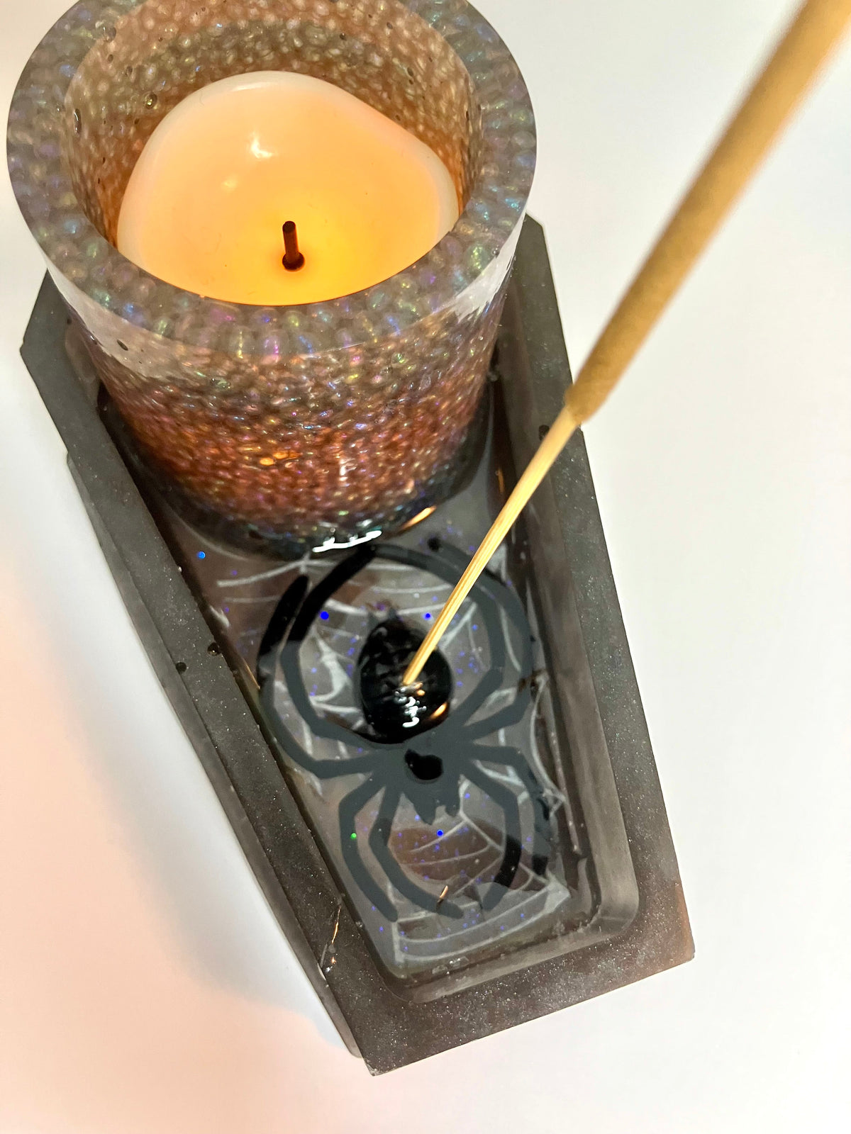 Resin Coffin Votive Holder & Incense Burner