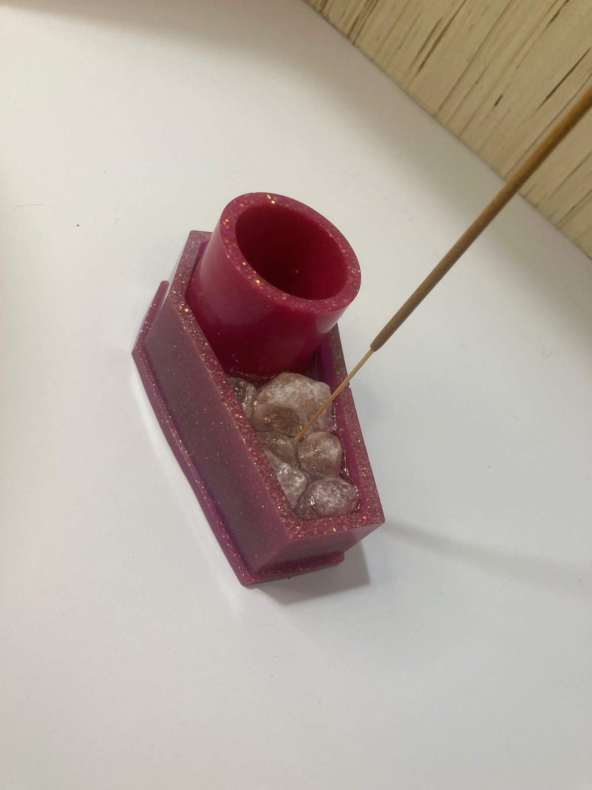 Resin Coffin Votive Holder & Incense Burner