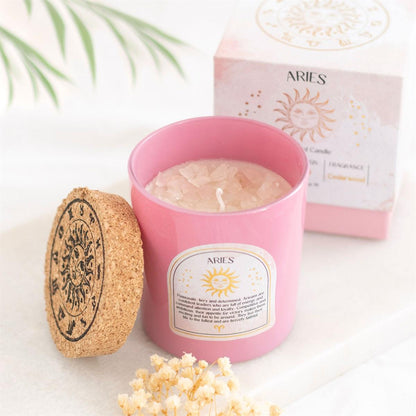 Scented Zodiac Crystal Candle