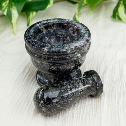 Black Onyx 2.5" Mortar and Pestle