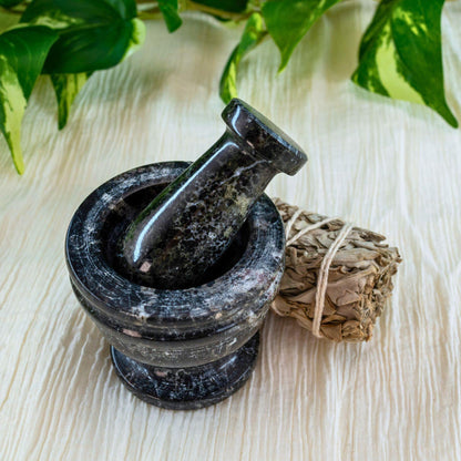 Black Onyx 2.5" Mortar and Pestle