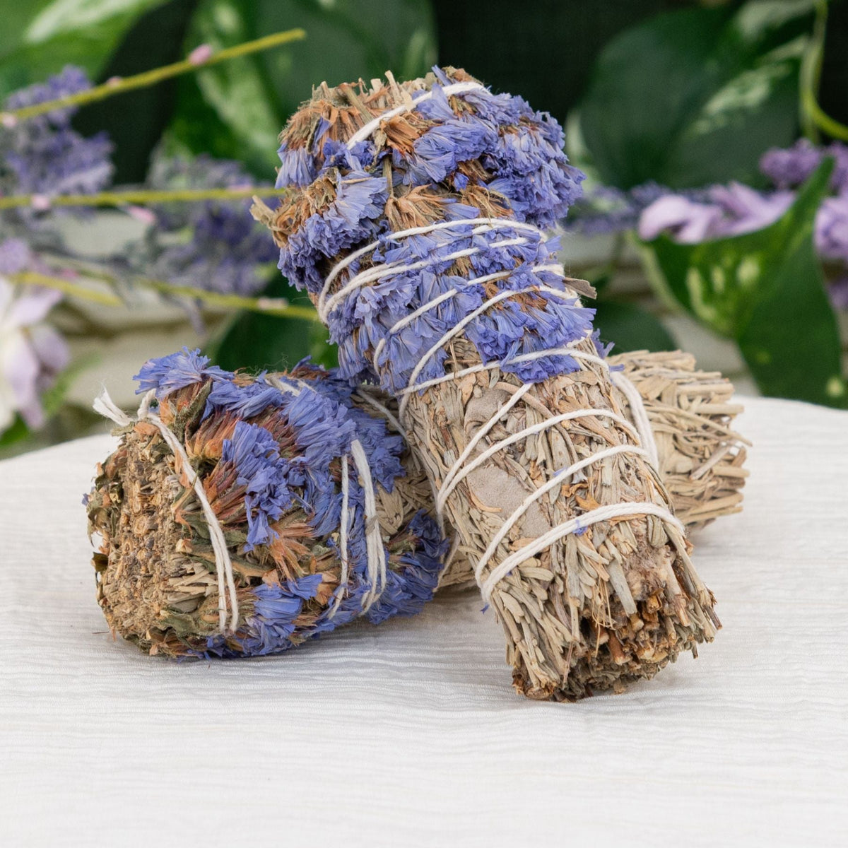 White Sage with Flowers Smudge Stick