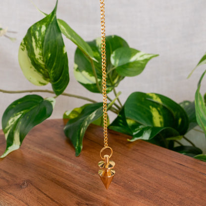 Solid Brass Metal Point Pendulum