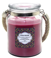 Crystalo Creations 3 in 1, Apple Pie, Cinnamon, Vanilla Scented Candle with Rope Handle, 18 Ounce
