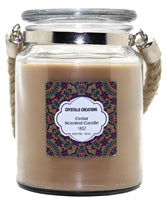 Crystalo Creations 3 in 1, Apple Pie, Cinnamon, Vanilla Scented Candle with Rope Handle, 18 Ounce