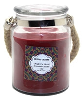 Crystalo Creations 3 in 1, Apple Pie, Cinnamon, Vanilla Scented Candle with Rope Handle, 18 Ounce