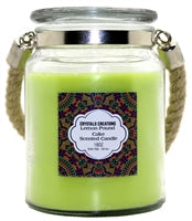 Crystalo Creations 3 in 1, Apple Pie, Cinnamon, Vanilla Scented Candle with Rope Handle, 18 Ounce