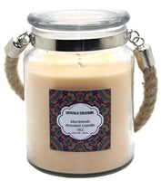 Crystalo Creations 3 in 1, Apple Pie, Cinnamon, Vanilla Scented Candle with Rope Handle, 18 Ounce
