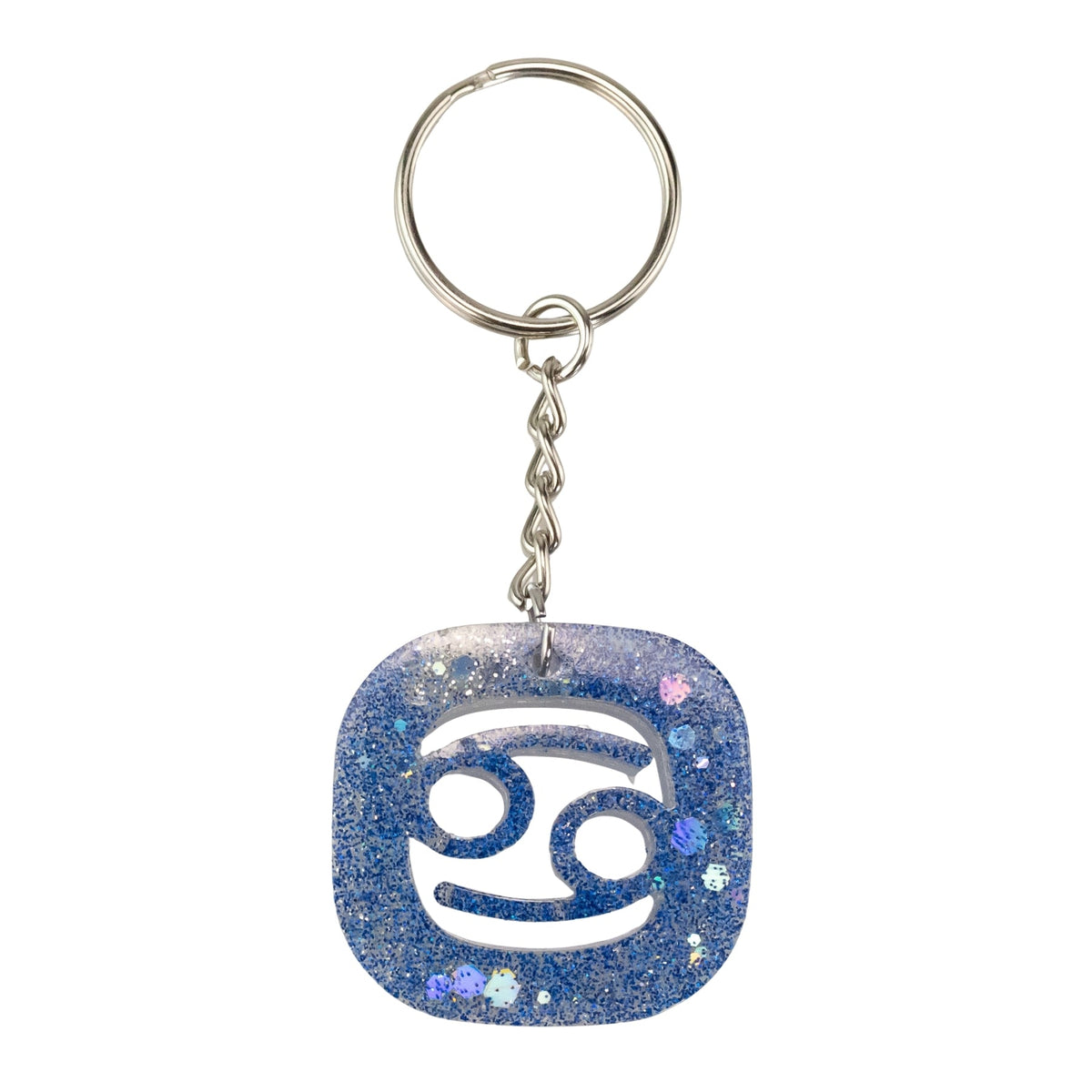 Glitter Resin Zodiac Keychains