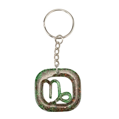 Glitter Resin Zodiac Keychains