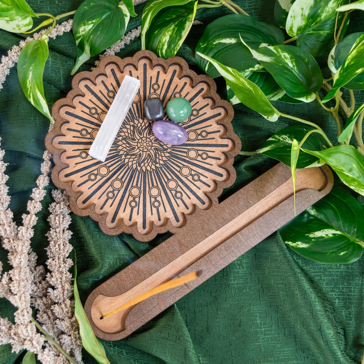 Crystal Grid Incense Burner