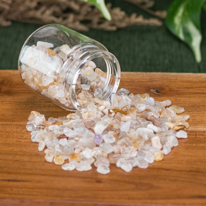 Flower Agate Crystal Chips 1lb