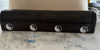 Wooden Long Incense Holder and Storage Box