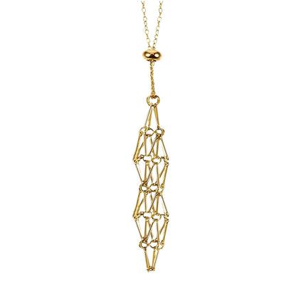 Adjustable Metal Crystal Holder Necklace