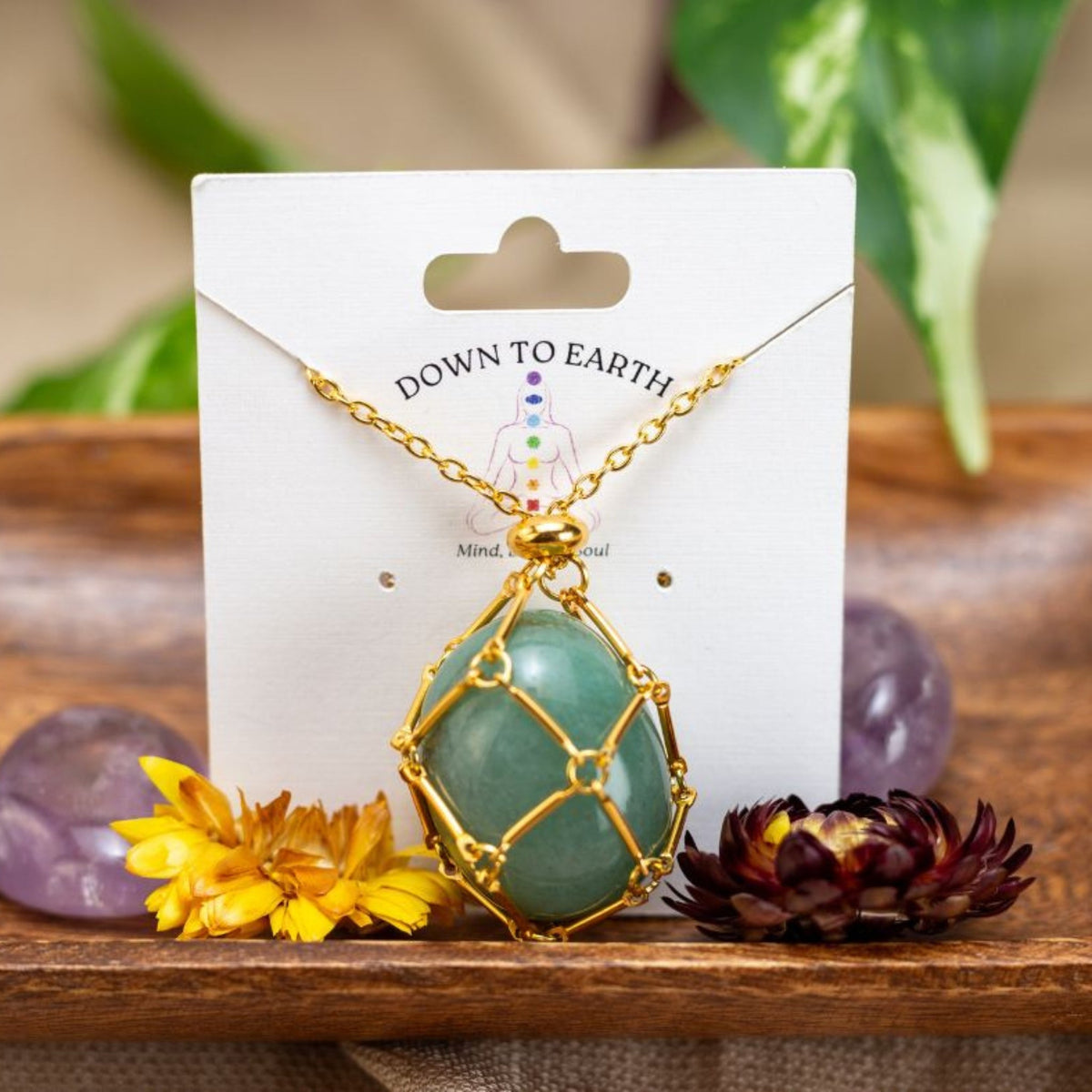 Adjustable Metal Crystal Holder Necklace