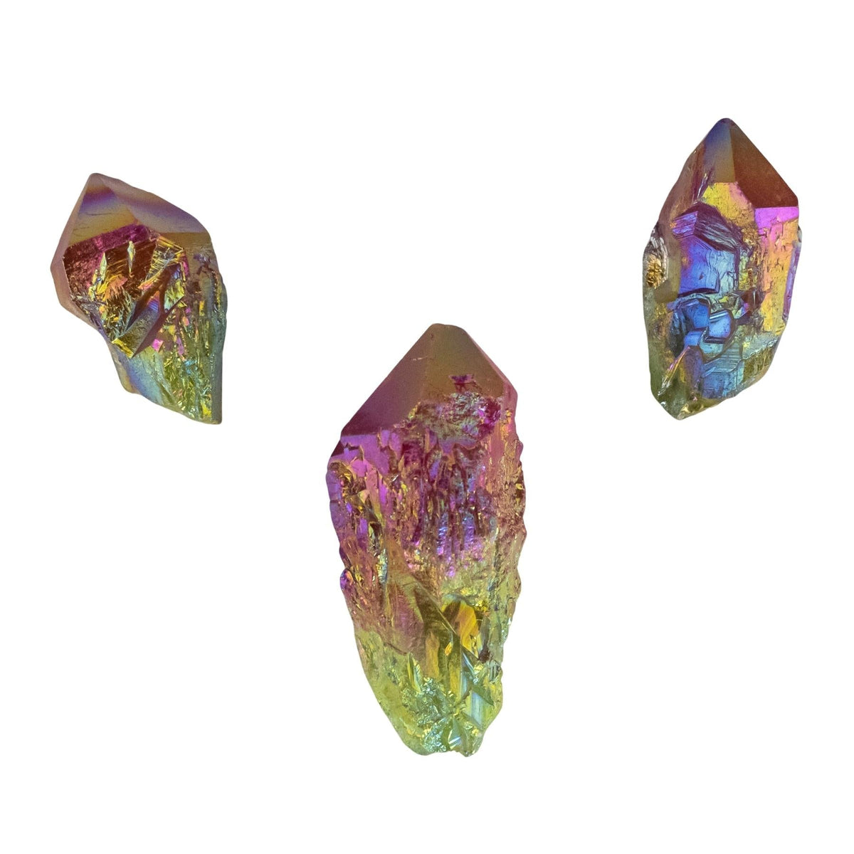 Green & Red Aura Quartz Point 1lb