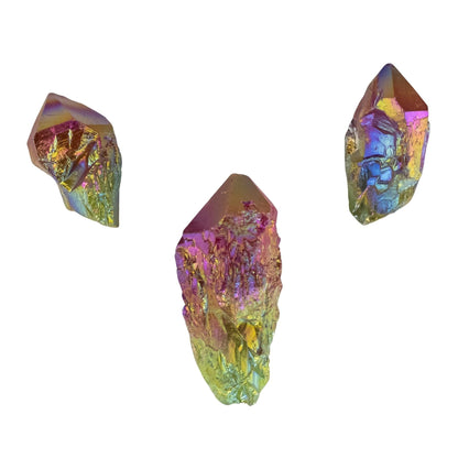 Green & Red Aura Quartz Point 1lb