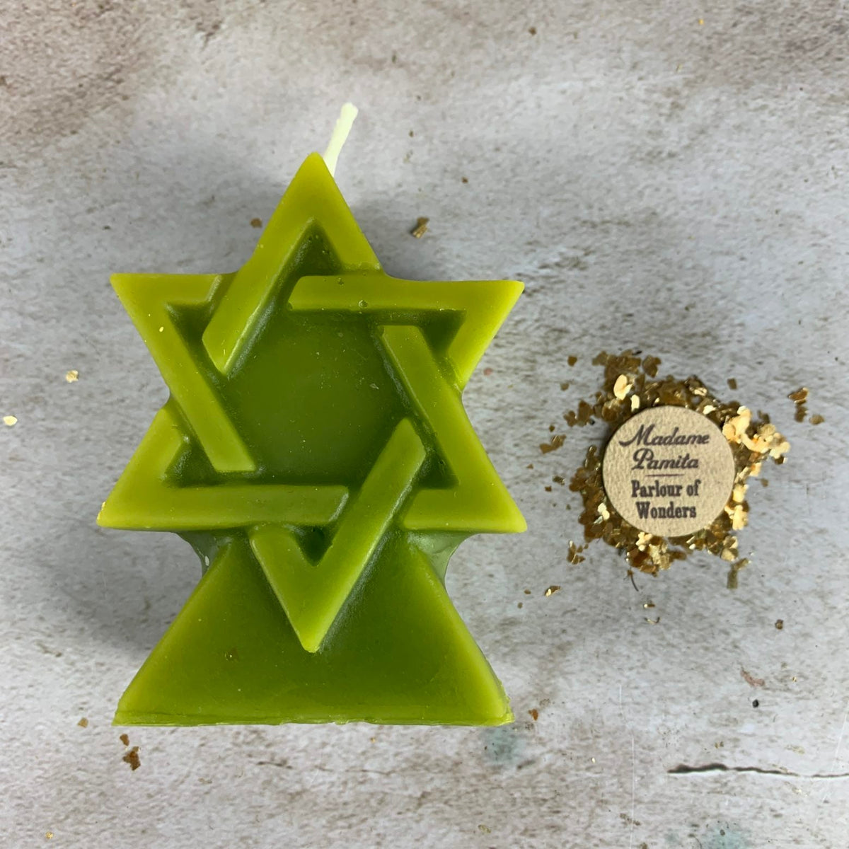 Beeswax Seal of Solomon Spell Candle - Protection & Divine Power