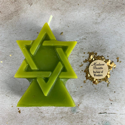 Beeswax Seal of Solomon Spell Candle - Protection & Divine Power