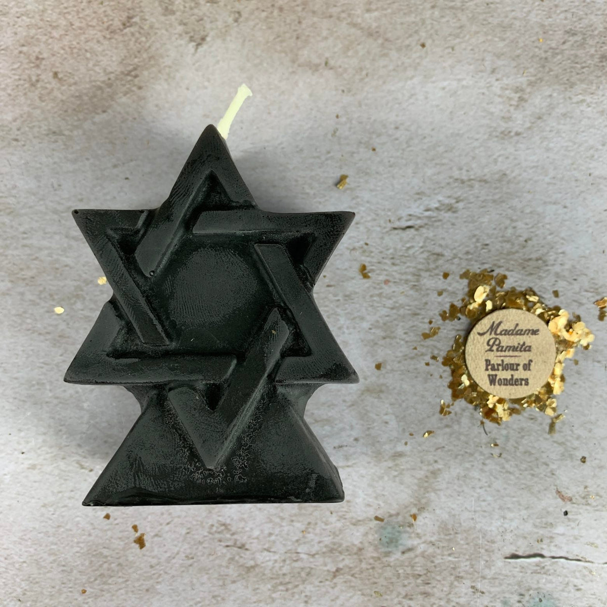 Beeswax Seal of Solomon Spell Candle - Protection & Divine Power