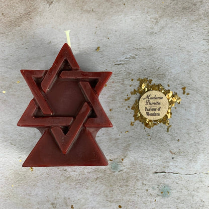 Beeswax Seal of Solomon Spell Candle - Protection & Divine Power
