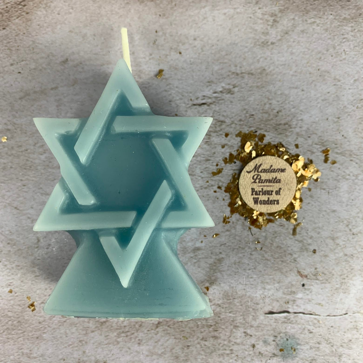 Beeswax Seal of Solomon Spell Candle - Protection & Divine Power