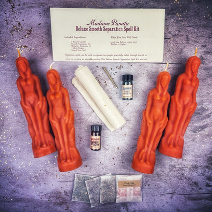 Deluxe Smooth Separation Candle Spell Kit - Female/Female | Peaceful Parting & Love Direction