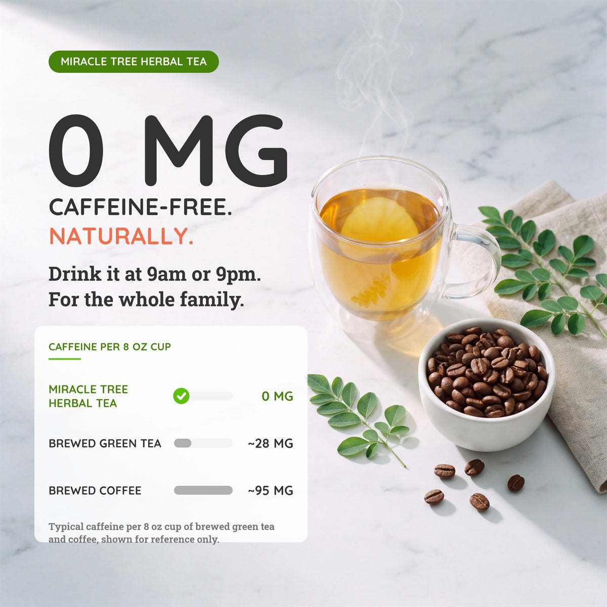 Organic Moringa Tea - Honey & Vanilla - Caffeine-Free Herbal Tea