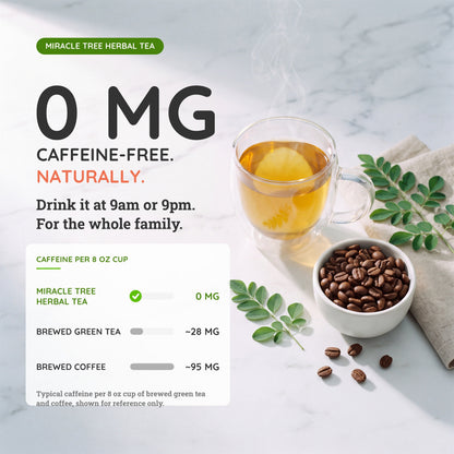 Organic Moringa Tea - Honey & Vanilla - Caffeine-Free Herbal Tea