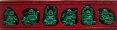 Laughing Buddha 3" Statues (Set of 6 Figurine)  Choose Color