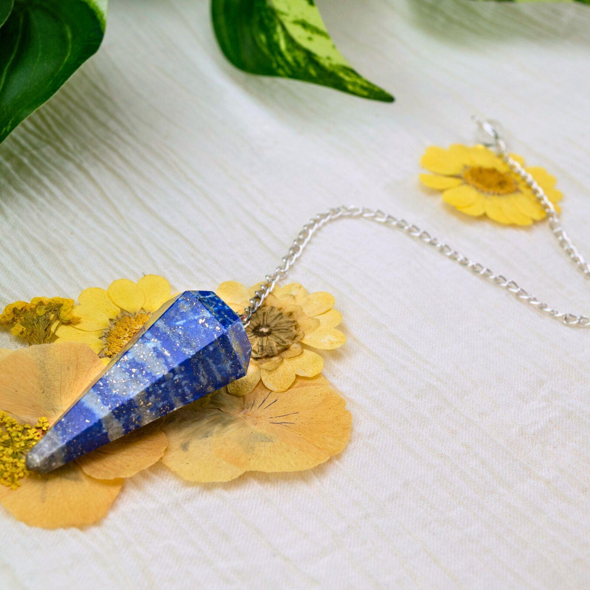 Lapis Lazuli Faceted Pendulum