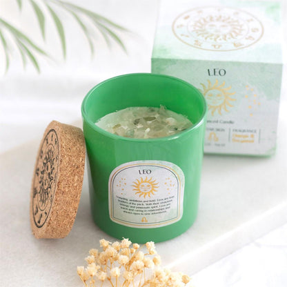 Scented Zodiac Crystal Candle