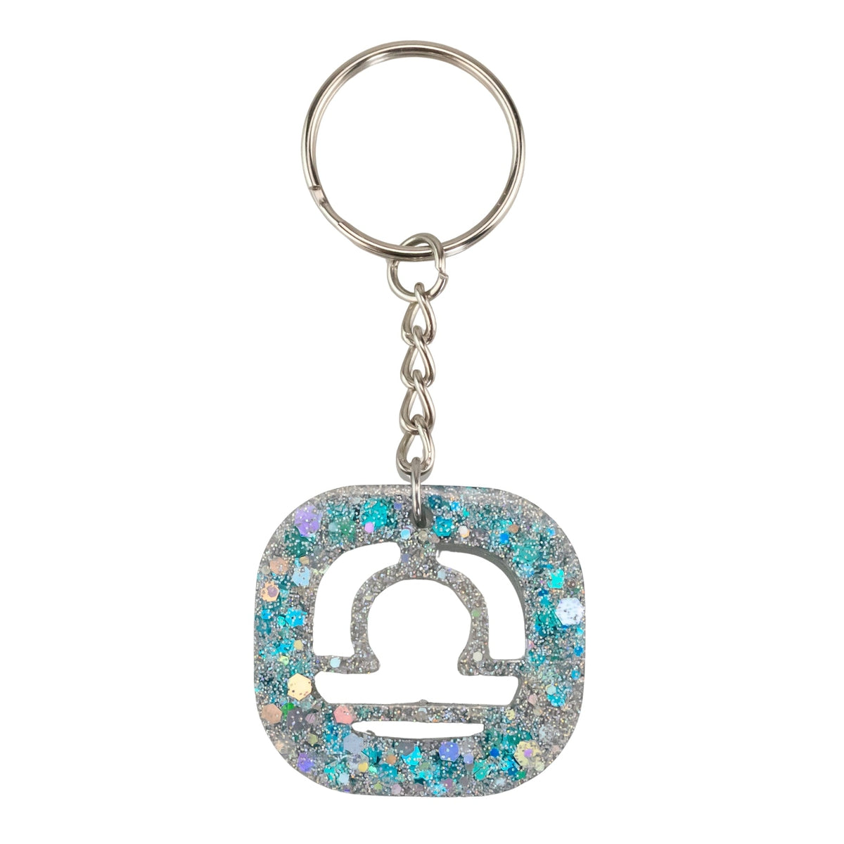 Glitter Resin Zodiac Keychains