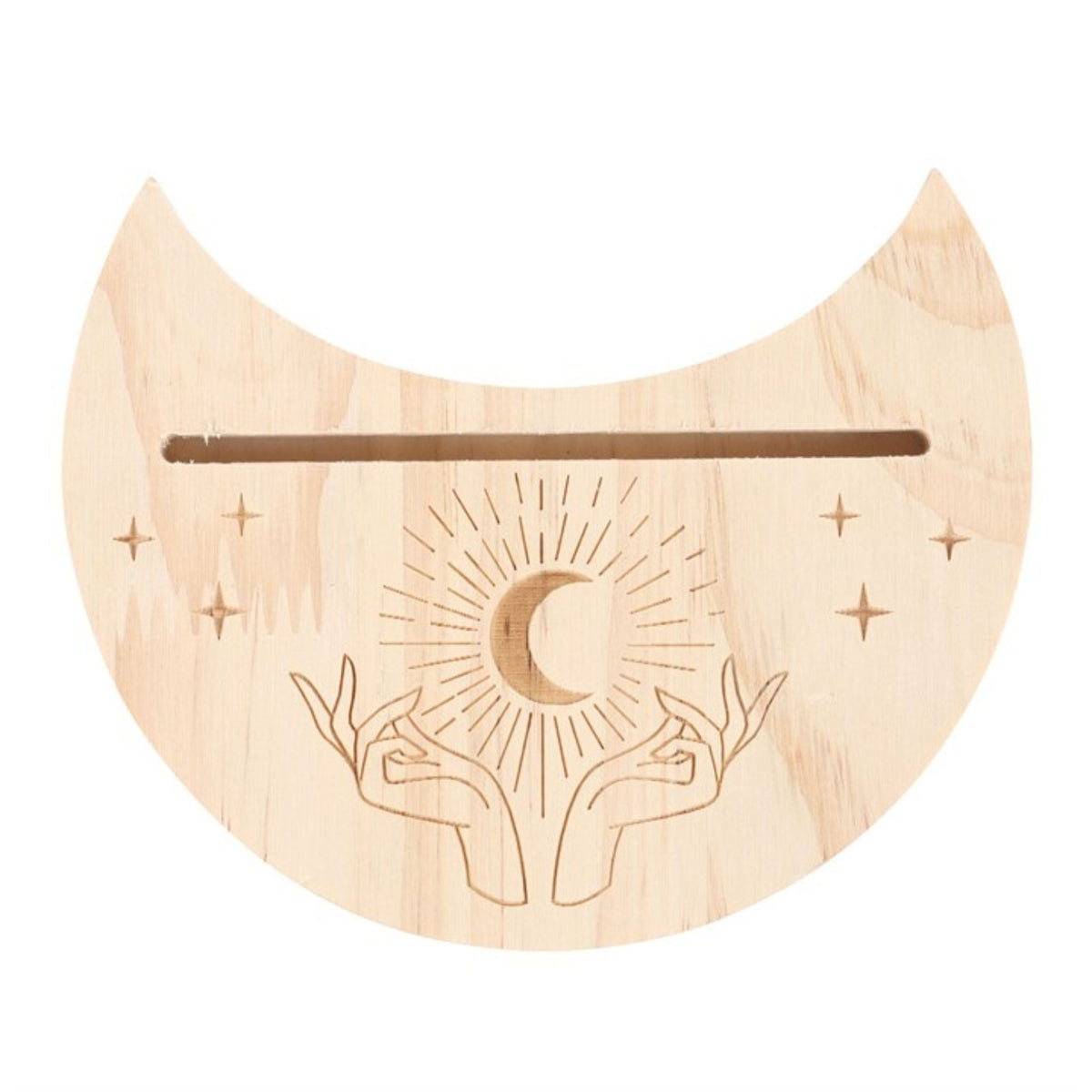Mystical Hands Crescent Moon Tarot Card Holder