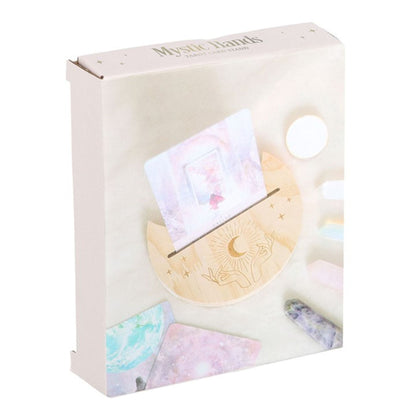 Mystical Hands Crescent Moon Tarot Card Holder