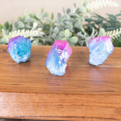 Blue & Pink Aura Quartz Point 1lb
