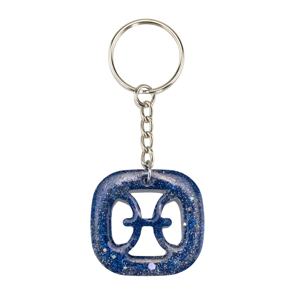 Glitter Resin Zodiac Keychains