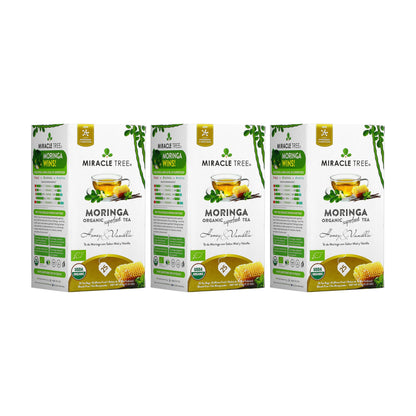 Organic Moringa Tea - Honey & Vanilla - Caffeine-Free Herbal Tea