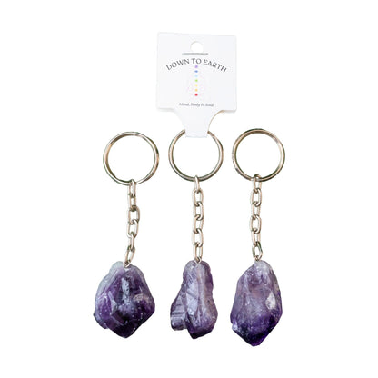 Raw Crystal Keychain