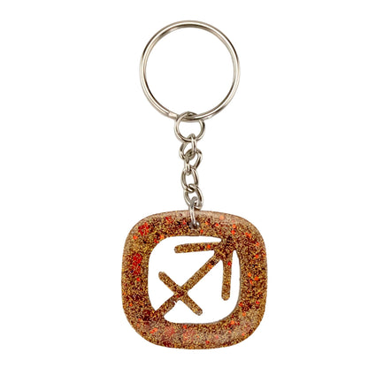 Glitter Resin Zodiac Keychains