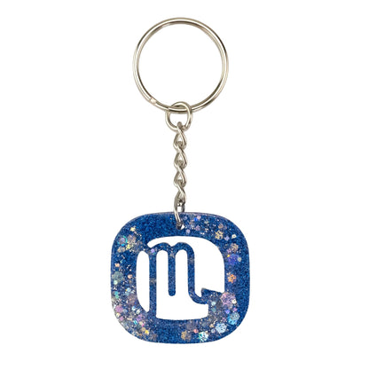 Glitter Resin Zodiac Keychains